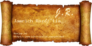 Jamrich Rozália névjegykártya